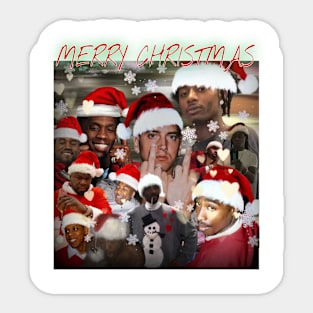 Merry Christmas music rap Sticker